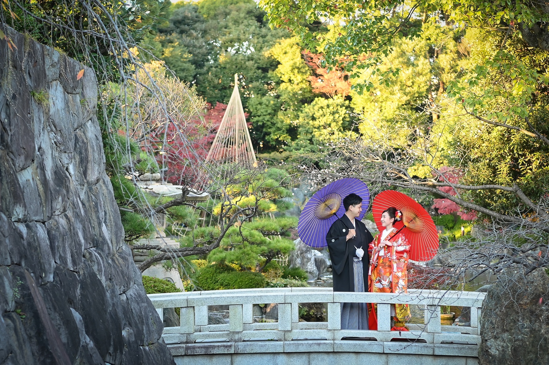 ロケーション 和装で挙げる結婚式 前撮り撮影の華雅苑