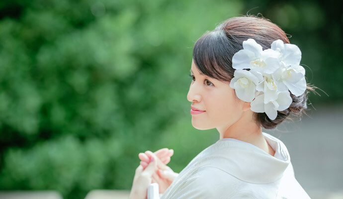 日本髪かつら(垂髪) 恐